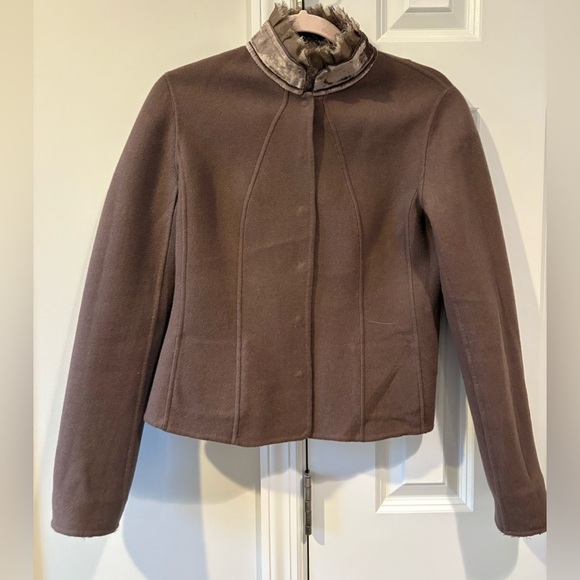 Elie Tahari Erdan Virgin Wool Reversible Jacket - Picture 3 of 16